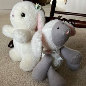Bundle Vintage Plush Bunny & Lamb - Freshly Laundered-VGC